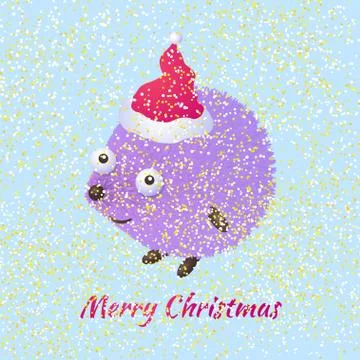 Christmas hedgehog Stock Illustration