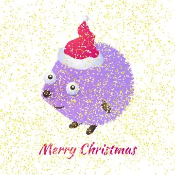 Christmas hedgehog Stock Illustration