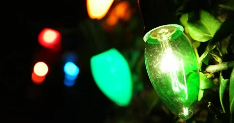 Christmas Holiday Blinking Lights 4K Stock Footage 45898192
