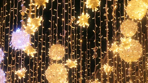 Christmas Holiday Lights Stock Footage 166506871