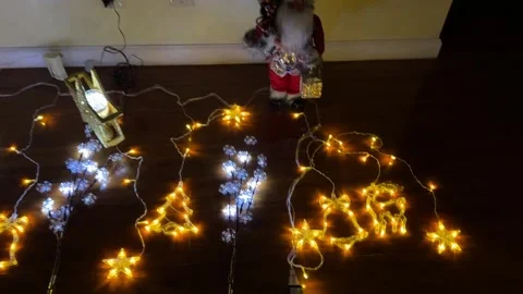 Christmas Holiday Lights Testing Video stock 327670261