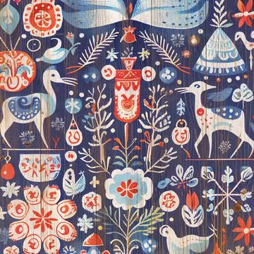 Christmas holiday pattern Stock Illustration