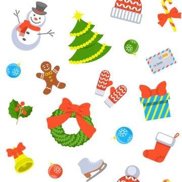 Christmas holiday seamless background pattern 스톡 일러스트