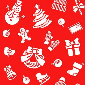 Christmas holiday seamless background pattern Stock-Illustration