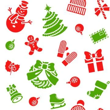 Christmas holiday seamless background pattern Ilustração Stock