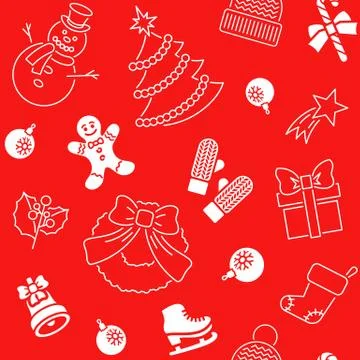 Christmas holiday seamless background pattern Stock Illustration