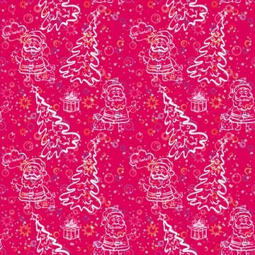 Christmas holiday seamless pattern Stock Illustration