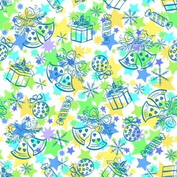 Christmas holiday seamless pattern Stock Illustration