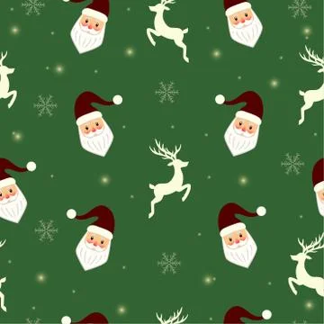Christmas holiday seamless pattern Stock Illustration