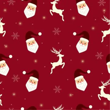 Christmas holiday seamless pattern Stock Illustration