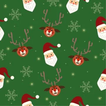Christmas holiday seamless pattern Stock Illustration