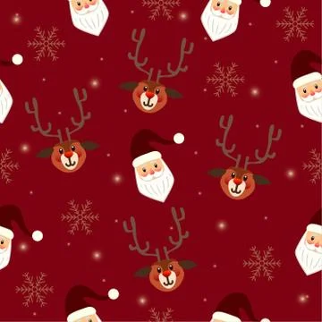Christmas holiday seamless pattern Stock Illustration
