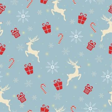 Christmas holiday seamless pattern. Stock Illustration