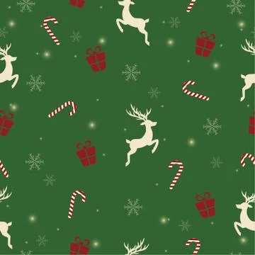 Christmas holiday seamless pattern Stock Illustration