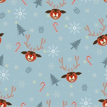 Christmas holiday seamless pattern. Stock Illustration