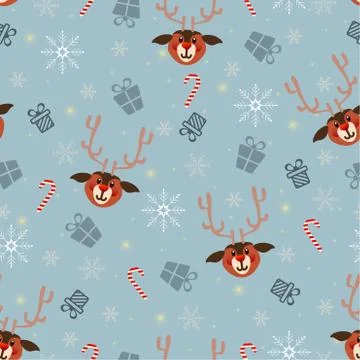 Christmas holiday seamless pattern. Stock Illustration