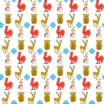 Christmas holiday seamless pattern Stock Illustration