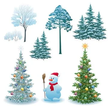Christmas Holiday Set Stock Illustration