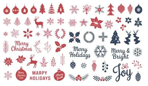 Christmas holiday vector graphic elements Stock Illustration