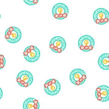 Christmas holiday vector seamless pattern Stock Illustration