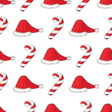 Christmas holidays. Seamless pattern in hand draw style 库存插图