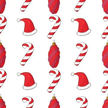 Christmas holidays. Seamless pattern in hand draw style 库存插图