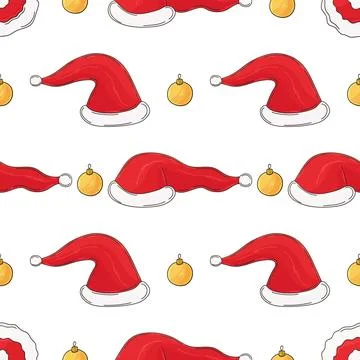 Christmas holidays. Seamless pattern in hand draw style Illustrazione stock