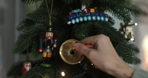 Christmas home decor ideas featuring nutcracker ornaments and festive Video stock 312606212