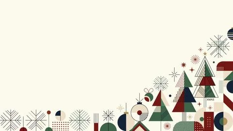 Christmas horizontal background template with minimalist abstract elements .. Stock Illustration
