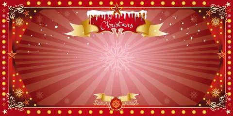 Christmas horizontal card Stock Illustration