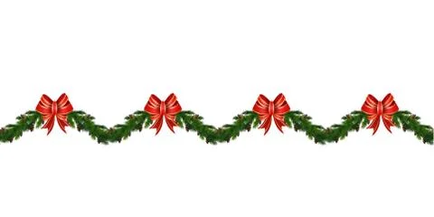 Christmas horizontal seamless background Stock Illustration