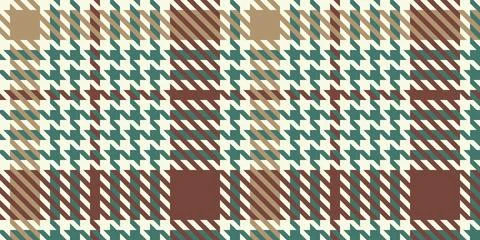 Christmas Houndstooth Tartan Pattern Brown Beige Green Red Plaid Holiday Desi 库存插图