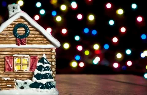 Christmas house background Stock Photos