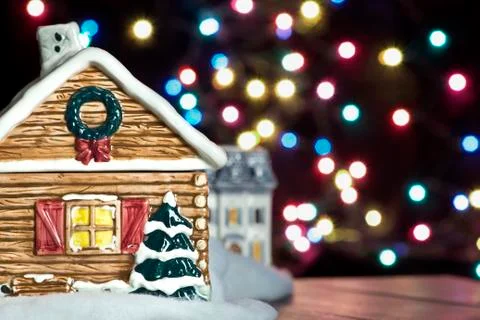 Christmas house background Stock Photos