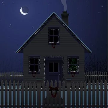 Christmas House Stock Illustration