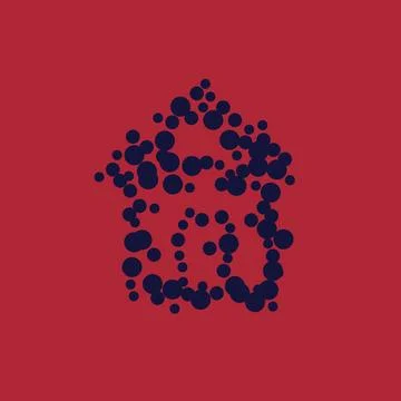 Christmas House seamless pattern design Stock Illustration