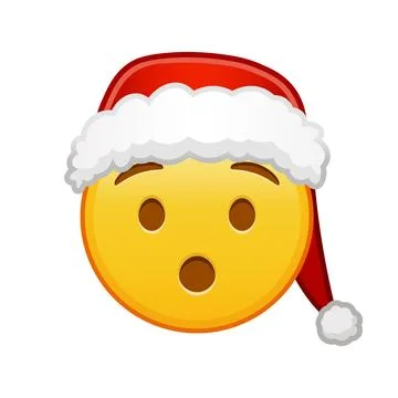 Christmas Hushed face Large size of yellow emoji smile Stock-Illustration
