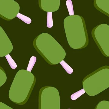 Christmas ice candy seamless ice cream pattern for wrapping paper and fabrics Stock Photos