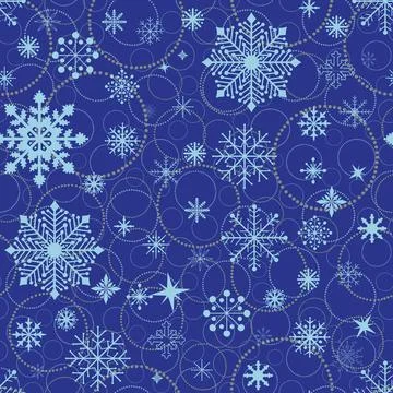 Christmas ice scribble seamless snowflakes pattern for wrapping paper 스톡 일러스트