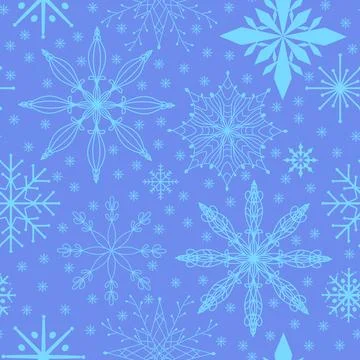 Christmas ice scribble seamless snowflakes pattern for wrapping paper 스톡 일러스트