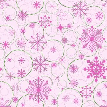 Christmas ice scribble seamless snowflakes pattern for wrapping paper Stockillustratie