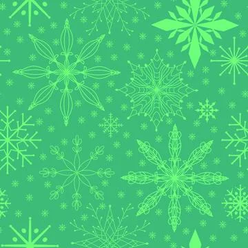 Christmas ice scribble seamless snowflakes pattern for wrapping paper Illustrazione stock