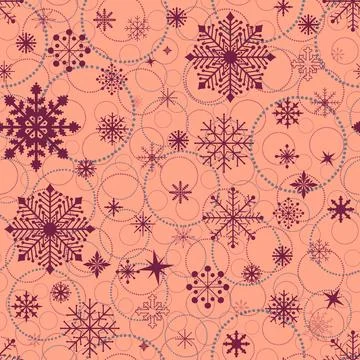 Christmas ice scribble seamless snowflakes pattern for wrapping paper 스톡 일러스트