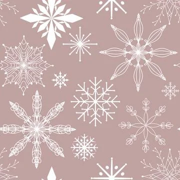 Christmas ice scribble seamless snowflakes pattern for wrapping paper 스톡 일러스트
