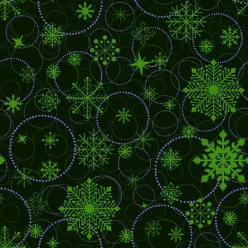 Christmas ice scribble seamless snowflakes pattern for wrapping paper Illustrazione stock