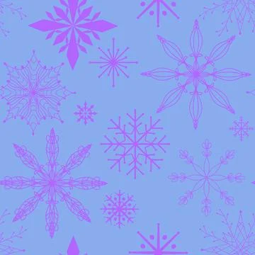 Christmas ice scribble seamless snowflakes pattern for wrapping paper 스톡 일러스트