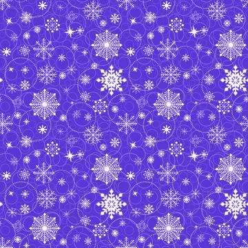 Christmas ice scribble seamless snowflakes pattern for wrapping paper 库存插图