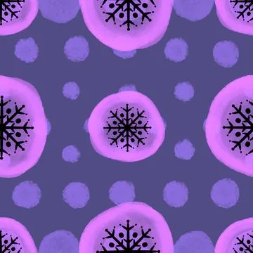 Christmas ice scribble seamless snowflakes pattern for wrapping paper and f.. Illustrazione stock