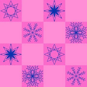 Christmas ice scribble seamless snowflakes pattern for wrapping paper and f.. 스톡 일러스트