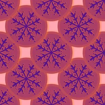 Christmas ice scribble seamless snowflakes pattern for wrapping paper and f.. Illustrazione stock